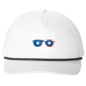 White Dude For Kamala Harris 2024 President Election Snapback Five-Panel Rope Hat