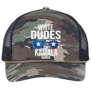 White Dude For Kamala Harris 2024 President Election Retro Rope Trucker Hat Cap