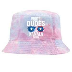 White Dude For Kamala Harris 2024 President Election Tie-Dyed Bucket Hat