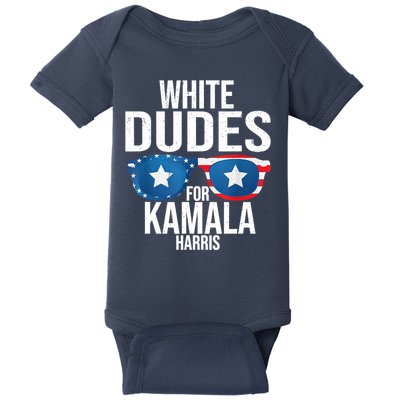 White Dude For Kamala Harris 2024 President Election Baby Bodysuit