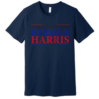 White Dudes For Harris 2024 Kamala Harris Funny Presidential Raglan Premium T-Shirt