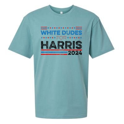 White Dudes For Kamala Harris Sueded Cloud Jersey T-Shirt