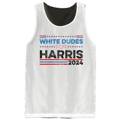 White Dudes For Kamala Harris Mesh Reversible Basketball Jersey Tank