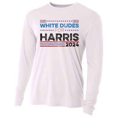 White Dudes For Kamala Harris Cooling Performance Long Sleeve Crew