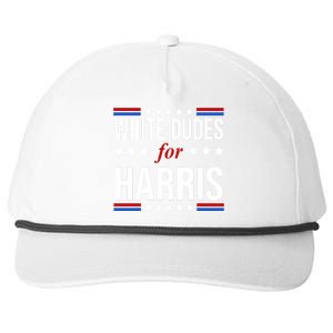 White Dudes For Kamala Harris Election Snapback Five-Panel Rope Hat