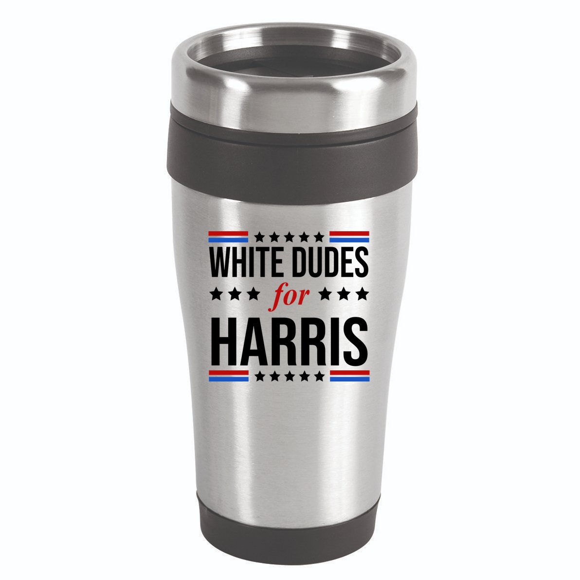 White Dudes For Kamala Harris Election 16oz Travel Tumbler