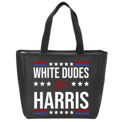 White Dudes For Kamala Harris Election Zip Tote Bag