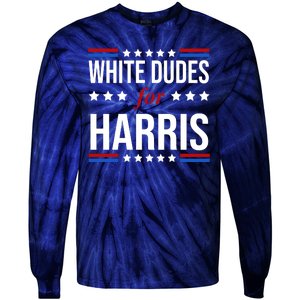 White Dudes For Kamala Harris Election Tie-Dye Long Sleeve Shirt