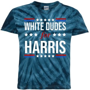 White Dudes For Kamala Harris Election Kids Tie-Dye T-Shirt