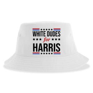 White Dudes For Kamala Harris Election Sustainable Bucket Hat