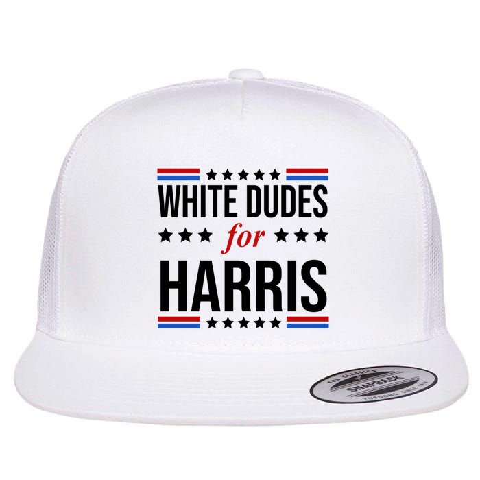 White Dudes For Kamala Harris Election Flatbill Hat