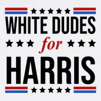 White Dudes For Kamala Harris Election Flatbill Hat