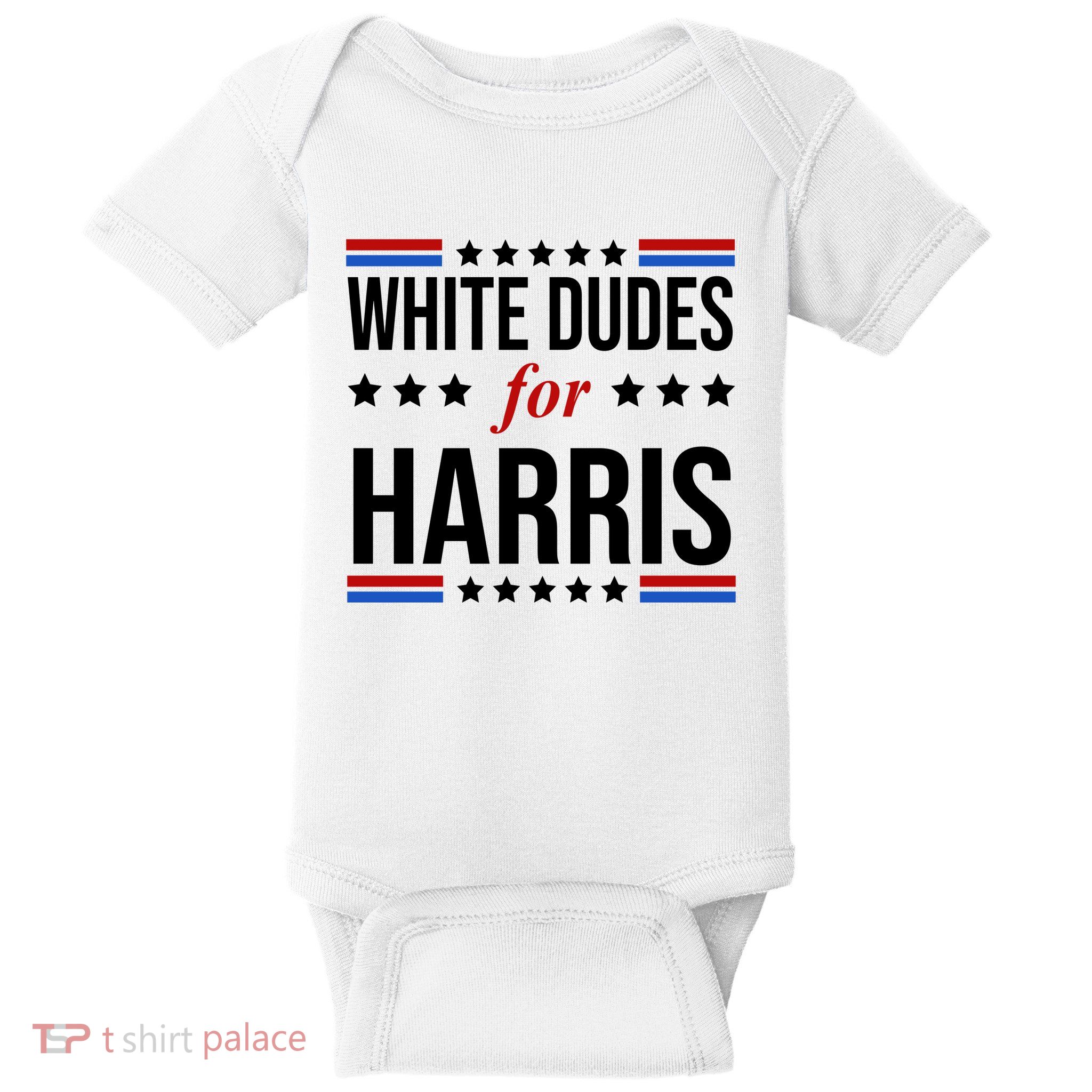 White Dudes For Kamala Harris Election Baby Bodysuit