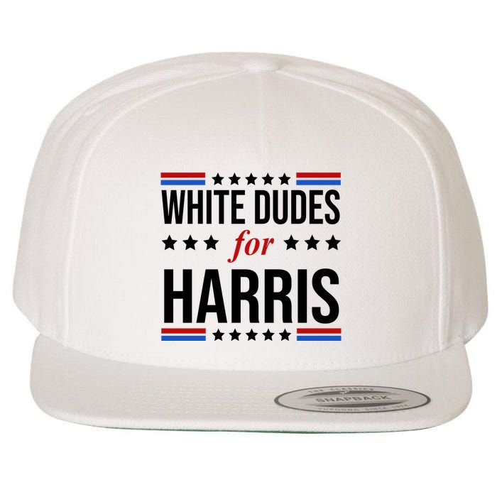 White Dudes For Kamala Harris Election Wool Snapback Cap