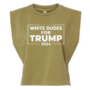 White Dudes For Trump 2024 Donald Trump President Supporters Garment-Dyed Women's Muscle Tee