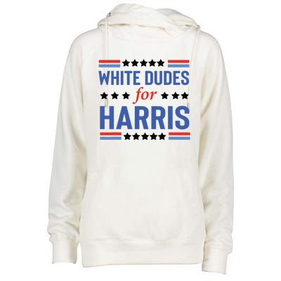 White Dudes For Kamala Harris Womens Funnel Neck Pullover Hood