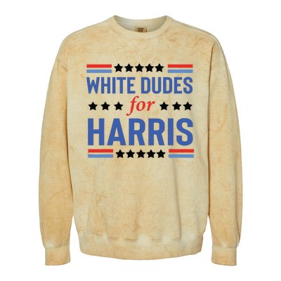 White Dudes For Kamala Harris Colorblast Crewneck Sweatshirt