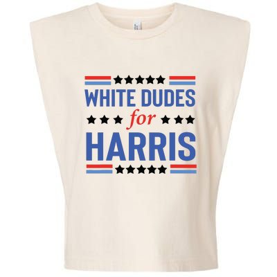 White Dudes For Kamala Harris Garment-Dyed Women's Muscle Tee