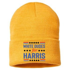 White Dudes For Kamala Harris Sustainable Knit Beanie