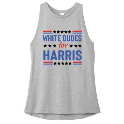 White Dudes For Kamala Harris Ladies PosiCharge Tri-Blend Wicking Tank