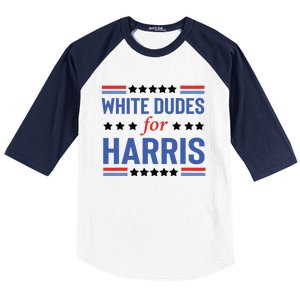 White Dudes For Kamala Harris Baseball Sleeve Shirt