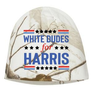 White Dudes For Kamala Harris Kati - Camo Knit Beanie