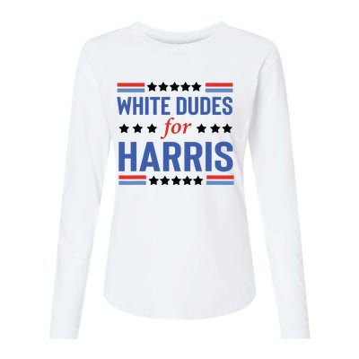 White Dudes For Kamala Harris Womens Cotton Relaxed Long Sleeve T-Shirt