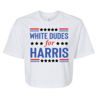 White Dudes For Kamala Harris Bella+Canvas Jersey Crop Tee