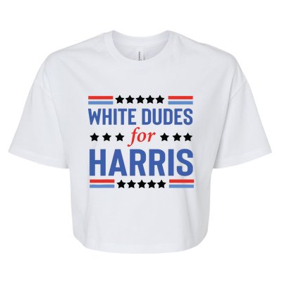 White Dudes For Kamala Harris Bella+Canvas Jersey Crop Tee