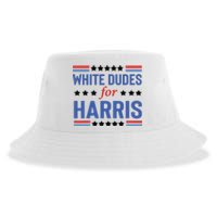 White Dudes For Kamala Harris Sustainable Bucket Hat