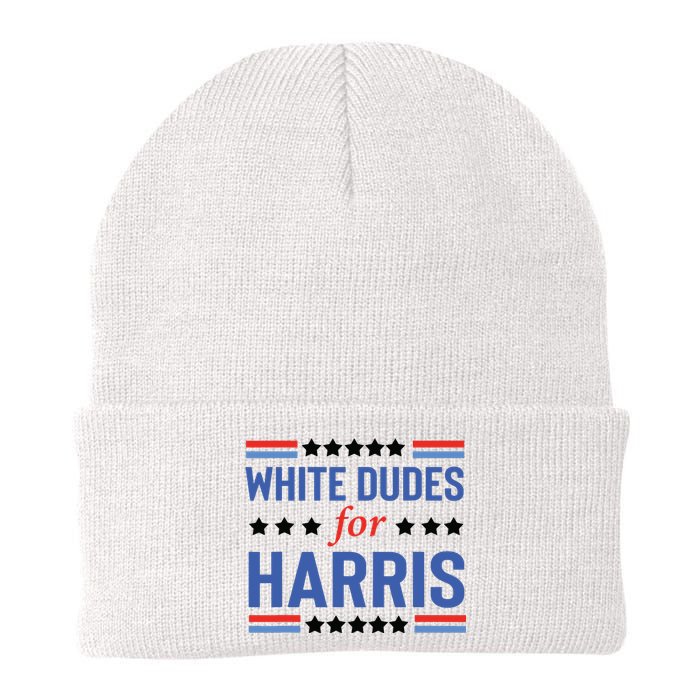 White Dudes For Kamala Harris Knit Cap Winter Beanie