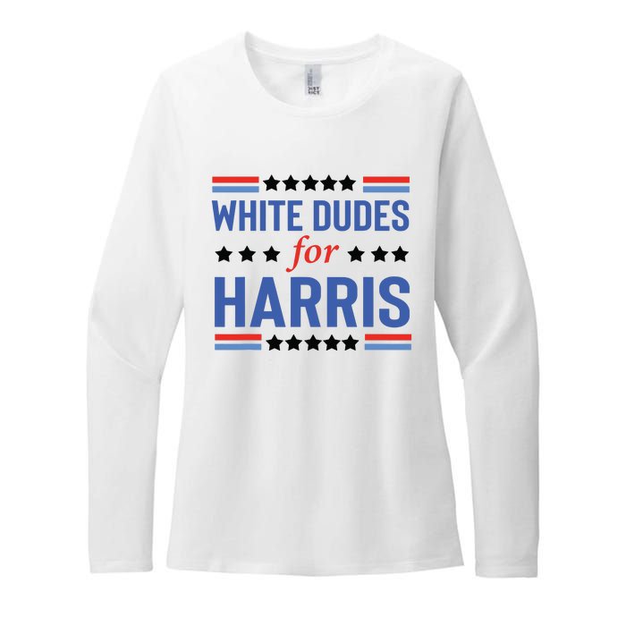 White Dudes For Kamala Harris Womens CVC Long Sleeve Shirt