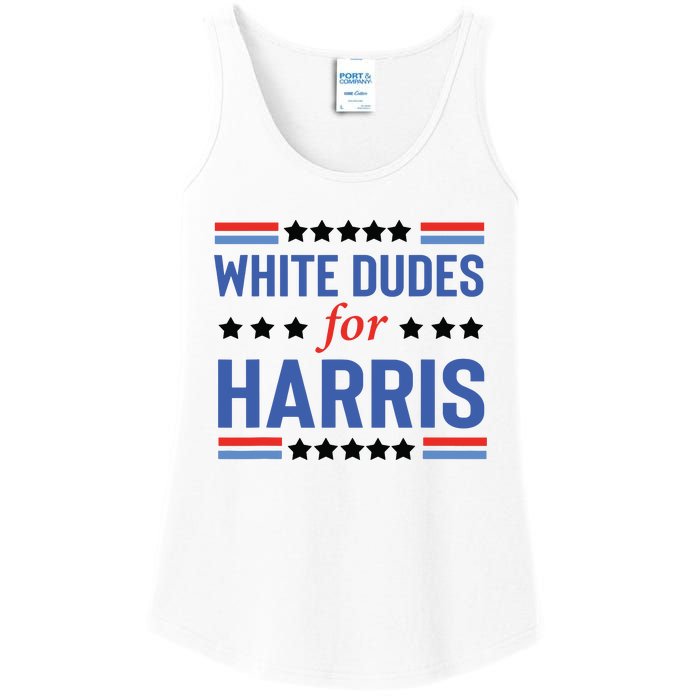 White Dudes For Kamala Harris Ladies Essential Tank