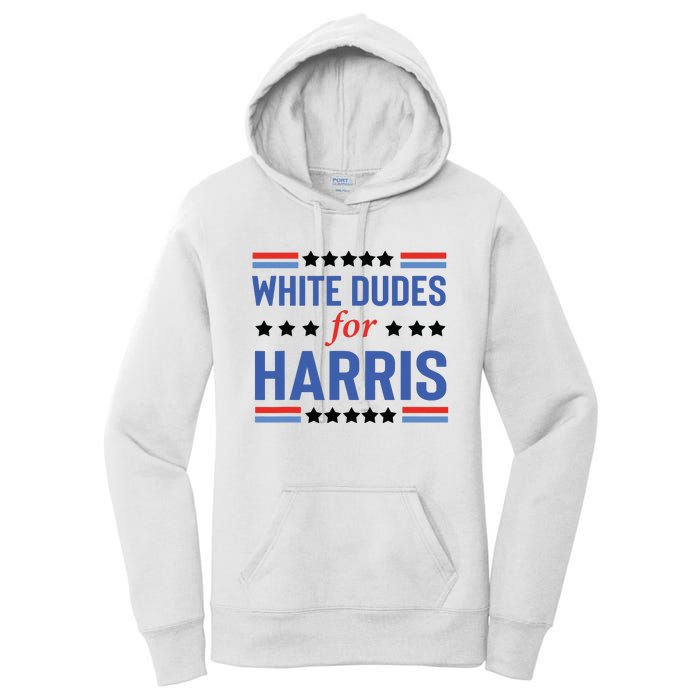 White Dudes For Kamala Harris Women's Pullover Hoodie