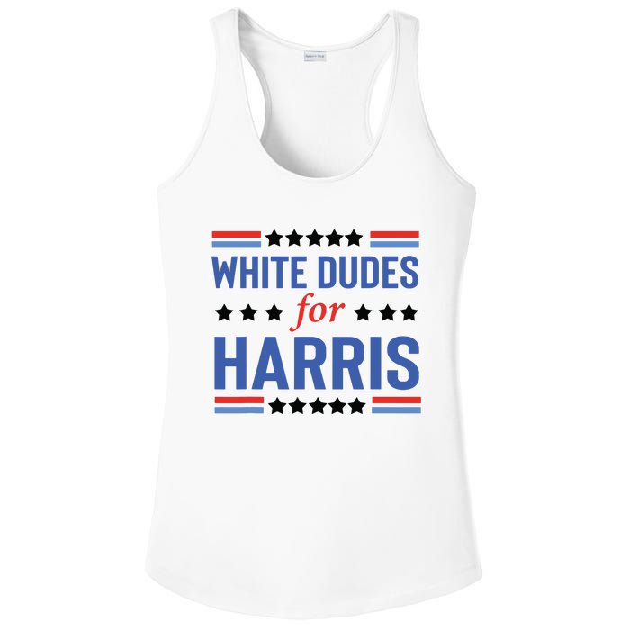 White Dudes For Kamala Harris Ladies PosiCharge Competitor Racerback Tank