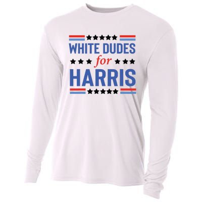 White Dudes For Kamala Harris Cooling Performance Long Sleeve Crew