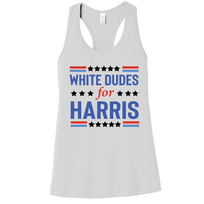 White Dudes For Kamala Harris Women's Racerback Tank