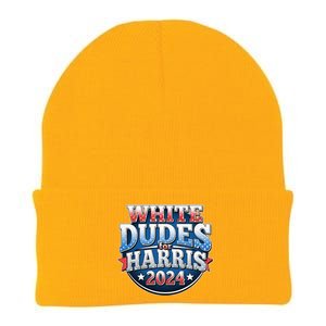 White Dudes For Kamala Harris 2024 Election Knit Cap Winter Beanie