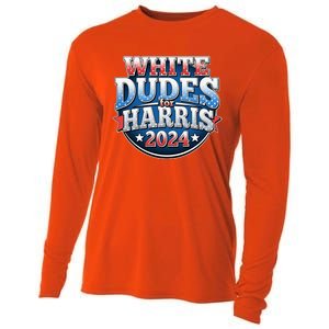 White Dudes For Kamala Harris 2024 Election Cooling Performance Long Sleeve Crew