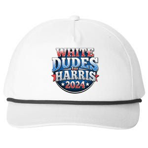 White Dudes For Kamala Harris 2024 Election Snapback Five-Panel Rope Hat