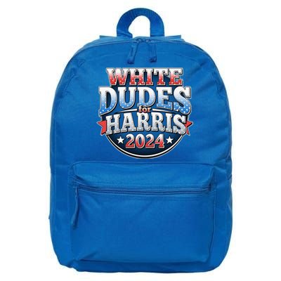 White Dudes For Kamala Harris 2024 Election 16 in Basic Backpack