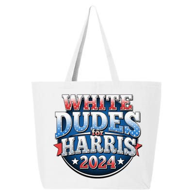 White Dudes For Kamala Harris 2024 Election 25L Jumbo Tote