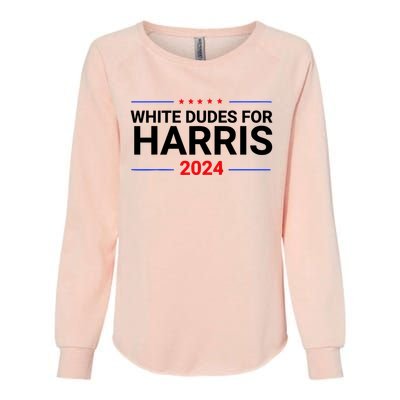 White Dudes For Harris 2024 Womens California Wash Sweatshirt