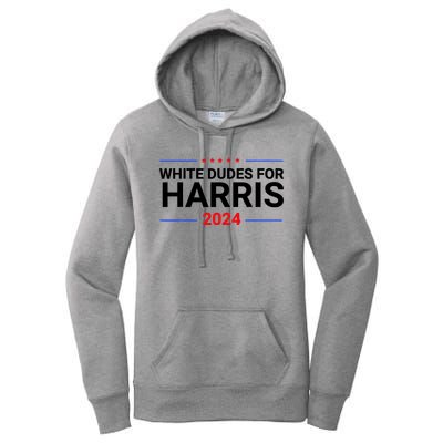 White Dudes For Harris 2024 Women's Pullover Hoodie