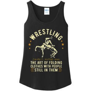 Wrestling Definition Funny Wrestle Ladies Essential Tank