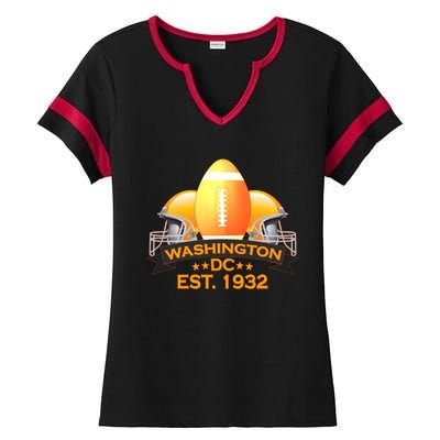 Washington DC Football EST 1932 Ladies Halftime Notch Neck Tee