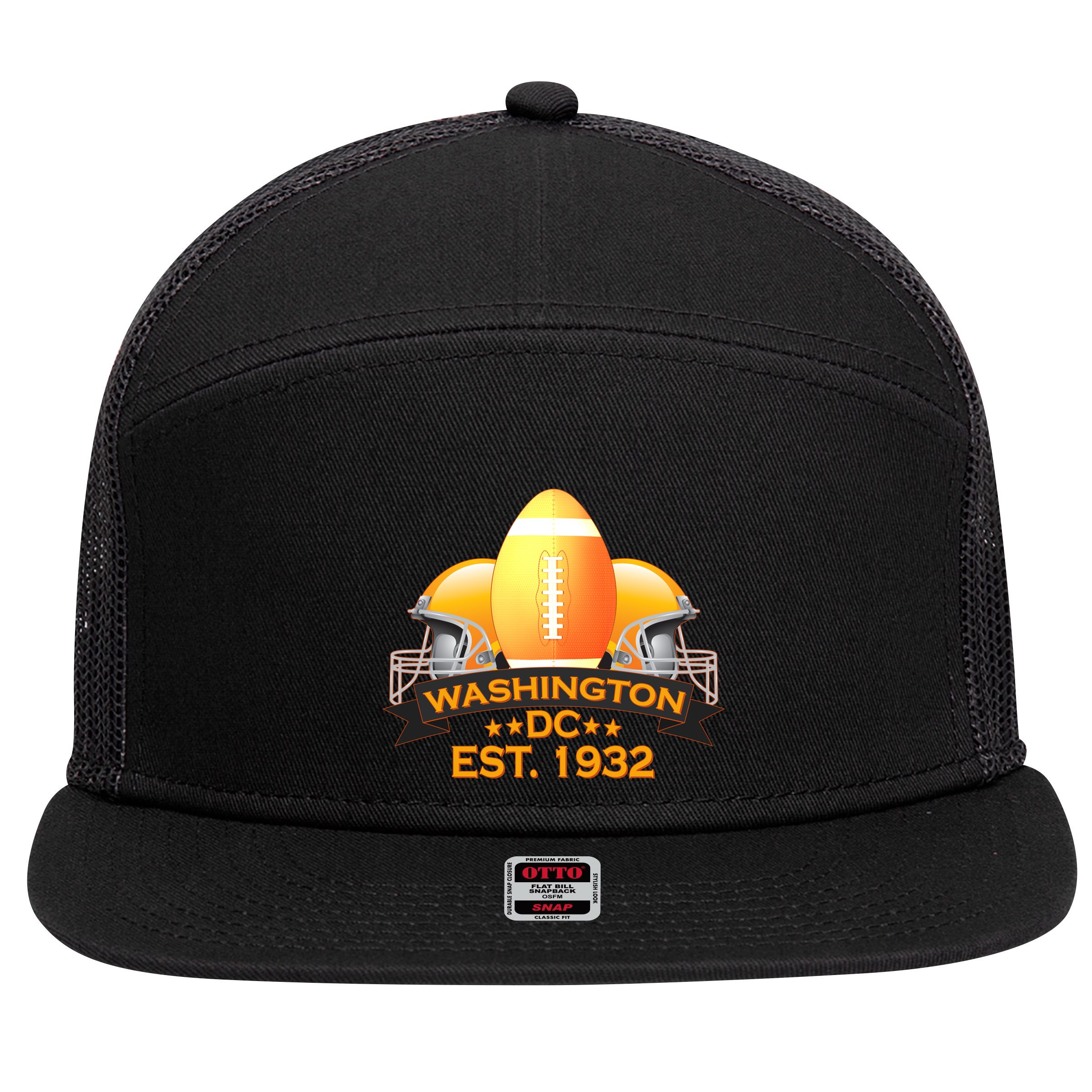 Washington DC Football EST 1932 7 Panel Mesh Trucker Snapback Hat