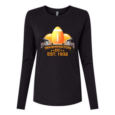 Washington DC Football EST 1932 Womens Cotton Relaxed Long Sleeve T-Shirt