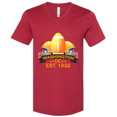 Washington DC Football EST 1932 V-Neck T-Shirt