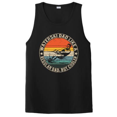 Waterski Dad Fathers Day Ski Lover Dad Water Skiing Rider PosiCharge Competitor Tank